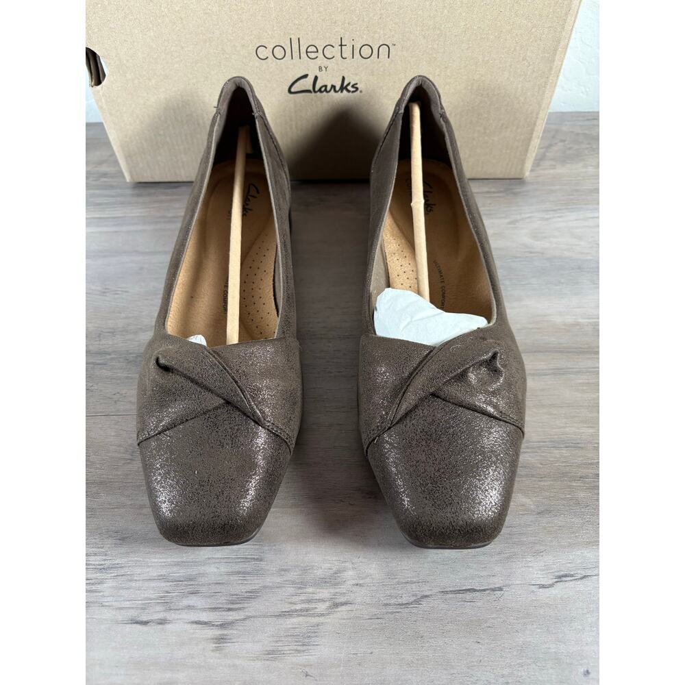 Collections by Clark Tilmont Dalla Bronze Metallic Flat Womens 10 Wide EU 41 1/2 - Picture 4 of 9